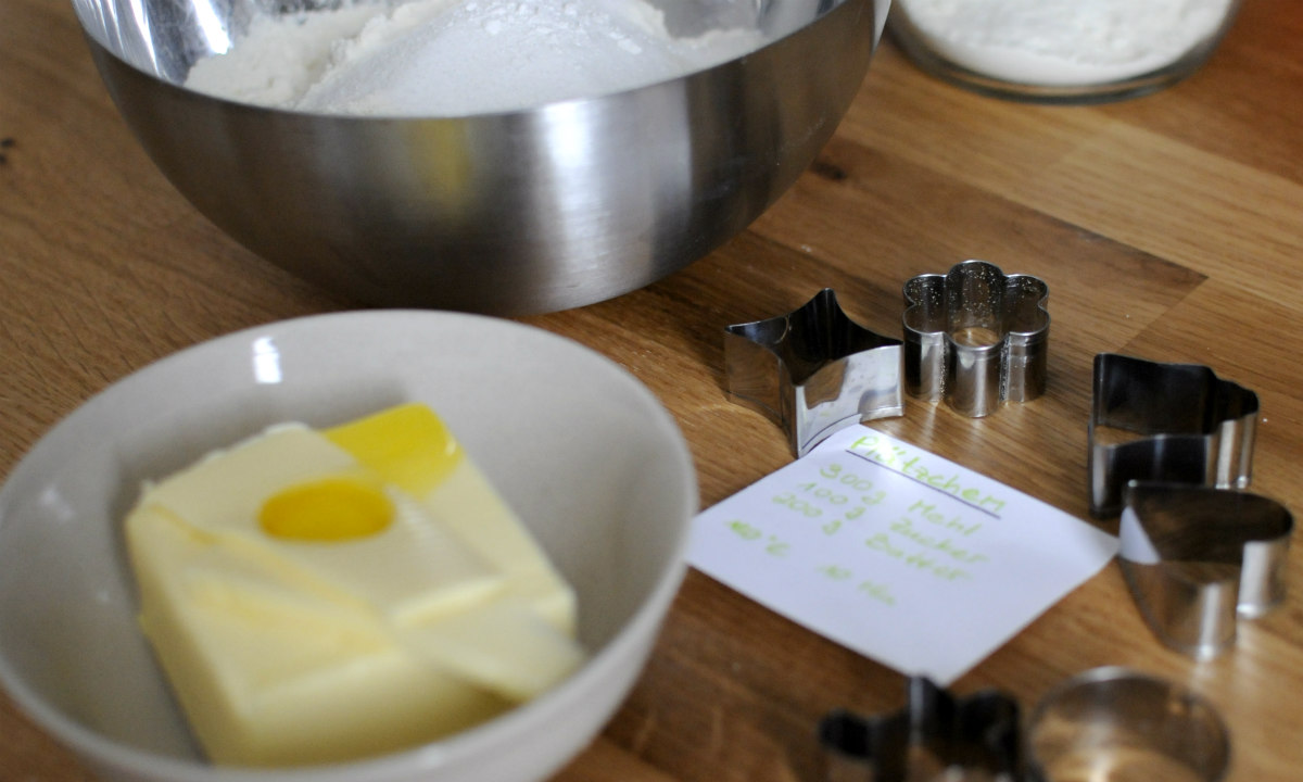 Zutaten Rezept einfach Plätzchen ohne Ei