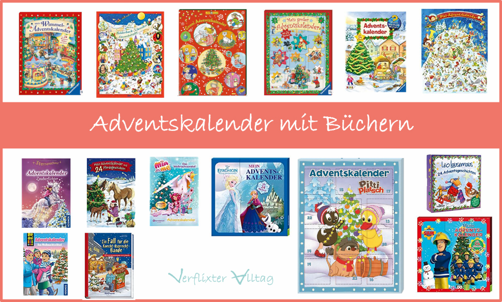 Adventskalender mit 24 Büchern bzw. als Buch